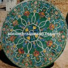 Green Marble Dining Table Lapis Hakik Inlay Garden Marquetry Art Furniture H3118