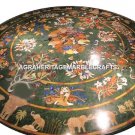 Green Marble Dining Room Table Top Mosaic Inlay Work Home Garden Art Decor H3031