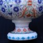 Antique Marble Flower Jar Rare Semi Mosaic Inlay Marquetry Collectible Art H1958