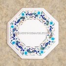 Peacock Attractive Arts Marble Coffee Cafe Table Top Semi Precious Inlaid H5346