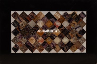 Marble Custom Dining Table Marquetry Handmade Inlay Rare Furniture Decor H3930