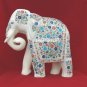 13'' Marble Elephant Rare Stone Multi Pietadura Floral Art Beautiful Gifts H3766