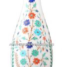 12" White Marble Flower Vase Multi Stone Inlay Floral Mosaic Decor Gifts H2012 12" White Marble Flower Vase Multi Stone Inlay Floral Mosaic Decor Gifts H2012