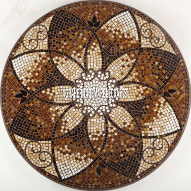 Marble Dining Top Table Collectible Mosaic Inlay Cubes Furniture Decorate H3923