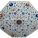 White Marble Octagon Dining Room Table Top Mosaic Inlay Gems Patio Decor H3022 White Marble Octagon Dining Room Table Top Mosaic Inlay Gems Patio Decor H3022