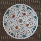 24" Marble Coffee Table Top Patio Handmade Pietra Dura Christmas Eve Home Decor