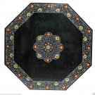 24" Black Marble Coffee Table Set Mosaic Handmade Quality Home Decorative Arts