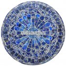 Random Marble Coffee Table Top Lapis Precious Random Inlay Hallway Decor H3883
