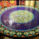 Traditional Marble Dining Top Table Mosaic Inlay Stone Hallway Decorative H3937