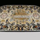 Black Marble Dining Table Top Pietradure Inlay Arts Furniture Mosaic Decor H5240 Black Marble Dining Table Top Pietradure Inlay Arts Furniture Mosaic Decor H5240