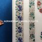 4'x2' White Marble Dining Table With Stand Malachite Inlay Special Decor H3165