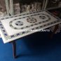 4'x2' White Marble Dining Table With Stand Malachite Inlay Special Decor H3165