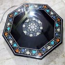 24" Paua Shell Marble Table Top Pietra Dura Inlaid Dining Table Coffee Top Decor