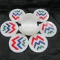 White Marble Coasters Set Rare Mosaic Inlay Marquetry Art Table Decor Home Gifts