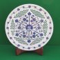 Lattice Marble Round Serving Plate Lapis Lazuli Inlay Kitchen Home Decor H4526