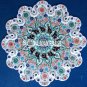 21" Marvelous Marble Dish Plate Multi Stone Inlay Mosaic Home Decor Gifts H3127
