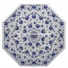 36"x36" Marble Coffee Table Top Lapis Lazuli Inlaid Pietra Dura Arts Decor H1447