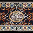 6'x4' Black Marble Top Dining Table Pietradura Inlay Beautiful Hallway Art H3846