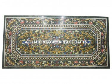 Green Marble Dining Table Top Marquetry Gems Dining Room Home Decor Art H3024
