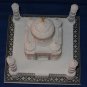 9" White Marble Taj Mahal Replica Handicraft Hallway Decor Historical Gifts Art
