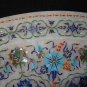 18" Marble Plate Attractive Fine Work Lapis Lazuli Semi precious Pietradure Art