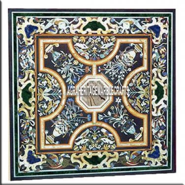 Beautiful Italian Marble Dining Top Table Pietradura Inlaid Garden Decor H3850