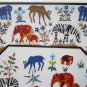 36" White Marble Dining Room Table Top Marquetry Inlaid Animals Art Decor H3027