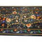 3'x6' Black Marble Dining Table Top PietraDura New Pattern Work Beautiful Decor