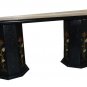 3'x6' Black Marble Dining Table Top PietraDura New Pattern Work Beautiful Decor