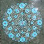 2.5'x5' Green Marble Decor Dining Filigree Table Top Turquoise Flower High Work