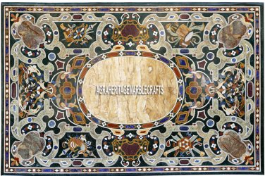 Modern Exclusive Home Marble Occasional Table Pietradura Inlay Living Art H3867