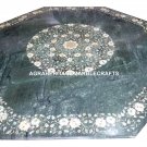 Marble Granite Coffee Table Mother of Pearl Mosaic Inlay Marquetry Decor H3052