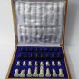 14"x14" Marble Ebony Chess Set Handcrafted gorara stone pieces Play & Gift Decor