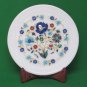 Marble Serving Dish Plate Precious Inlay With Floral Arts Occasional Decor H4531