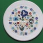 Marble Serving Dish Plate Precious Inlay With Floral Arts Occasional Decor H4531
