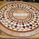 Antique Marble Top Console Table Mosaic Inlay Marquetry Arts Hallway Decor H3808
