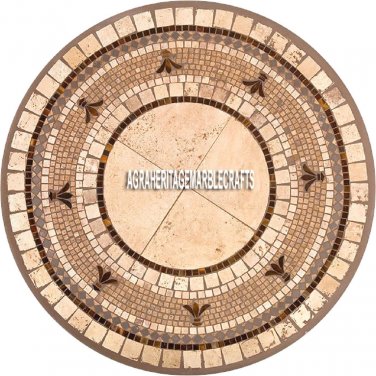 Adorable Marble Dining Table Mosaic Inlay Handmade Art Furniture Decorate H3954