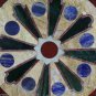 5'x5' Black Patio Garden Marble Table Top  Antique Inlay Western Australai Decor