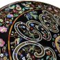 5'x5' Black Patio Garden Marble Table Top  Antique Inlay Western Australai Decor