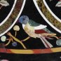 5'x5' Black Patio Garden Marble Table Top  Antique Inlay Western Australai Decor
