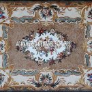 Black Marble Dining Table Top Pietradure Mosaic Inlay Garden Outdoor Decor H3364