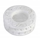 White Marble Tea Light Holder Hand Carved Unique Art Home Outdoor Decor H4599 White Marble Tea Light Holder Hand Carved Unique Art Home Outdoor Decor H4599
