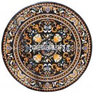 Collectible Marble Hallway Table Top Scagliola Antique Inlay Patio Decor H3863