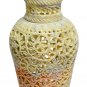 12" Marble Soapstone Flower Vase Pot Beautiful Antique Home Deco Design Art H740