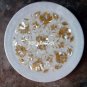 9" White Marble Cake Plate Rare Abalone Gems Inlay Fine Art Mosaic Decor Gifts