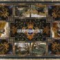 Antique Marble Hallway Table Inlaid Unique Design Arts Occasional Decor H4020
