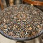 Black Marble Real Coffee Dining Table Top Pietra Dura Occasion Decor Gifts H611