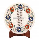 10'' Marble Dry Fruit Round Plate Mosaic Filigree Art Inlay Kitchen Decor H3571 10'' Marble Dry Fruit Round Plate Mosaic Filigree Art Inlay Kitchen Decor H3571
