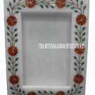 Marble Photo Frame Rare Hakik Floral Inlay Pietradure Art MosaicTable Decor Gift Marble Photo Frame Rare Hakik Floral Inlay Pietradure Art MosaicTable Decor Gift