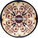 Round Marble Center Dining Table Top Marquetry Inlaid Art Restaurant Decor H3795